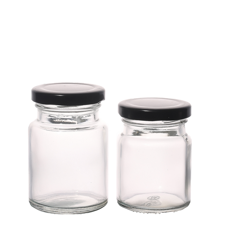 Jar miel de verre KDG 75 ml 150 ml 200 ml Boulet de verre de nid d'oiseau avec couvercles à vis