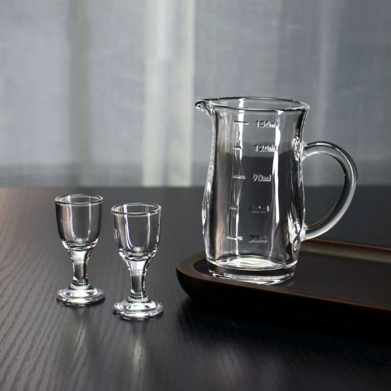 Pichet en verre de cristal de verres à liqueur de 5 oz pour les spiritueux