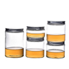 Pottes en verre à cylindre 250 ml 390 ml 500 ml 770 ml Pottes en verre d'emballage avec couvercles à vis pour stockage alimentaire