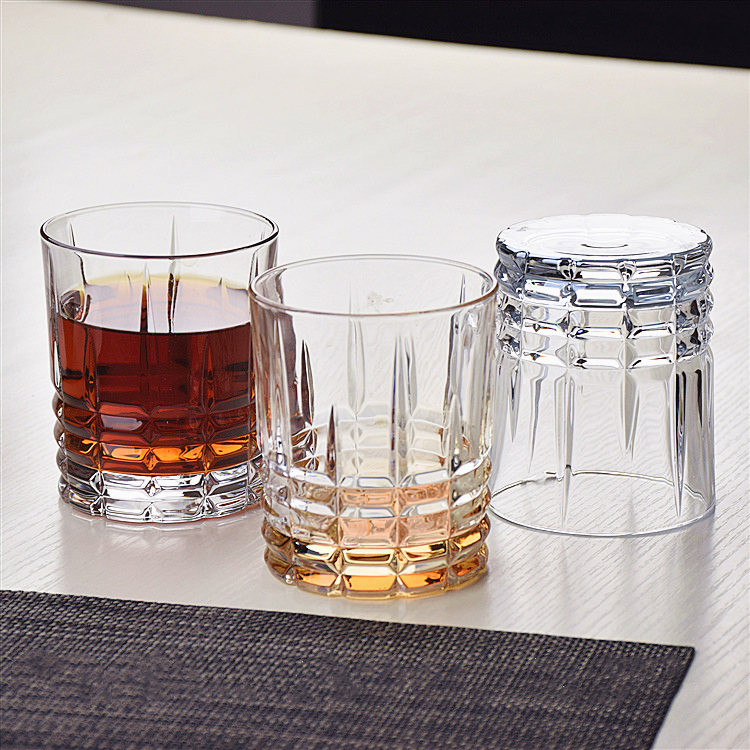 Tasses en verre à whisky de luxe en verre de 320 ml de KDG