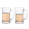 Tasses en verre de silex nordique de vente chaude de 380 ml avec la poignée pour la boisson de bière