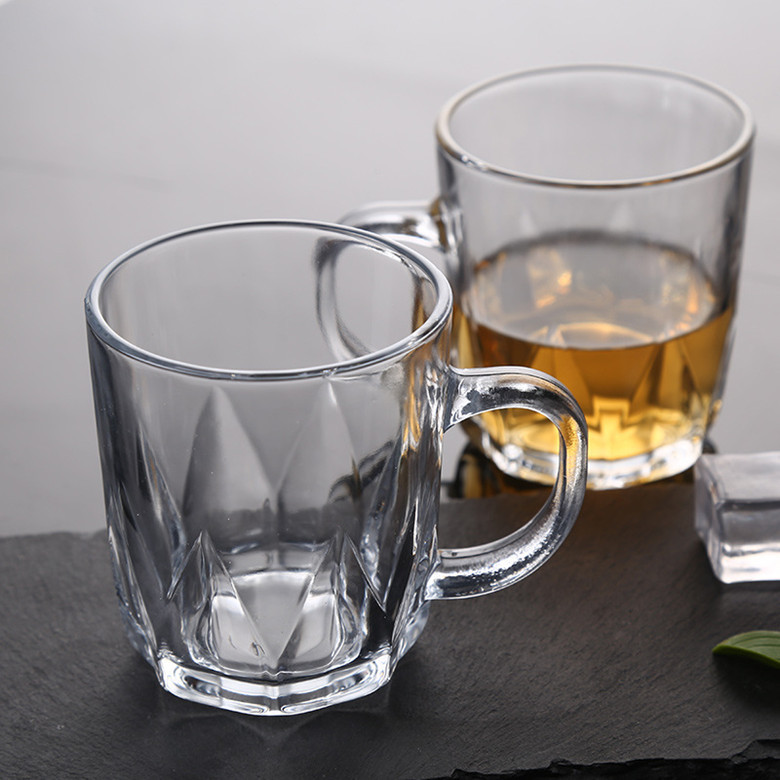 Hot Sale 8oz clair tasses à thé en verre résistant à la chaleur avec poignée
