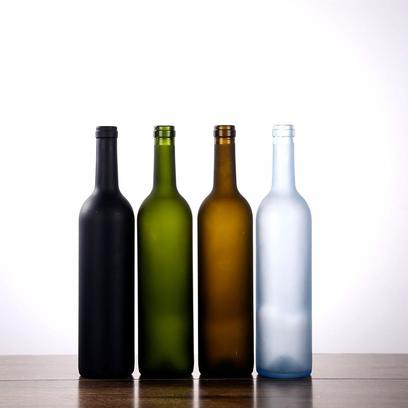 500 ml 750 ml bleu clair givré bouteilles de vin en verre de Bordeaux