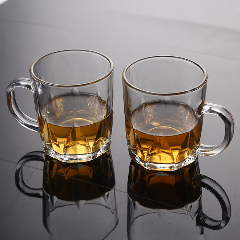 Hot Sale 8oz clair tasses à thé en verre résistant à la chaleur avec poignée