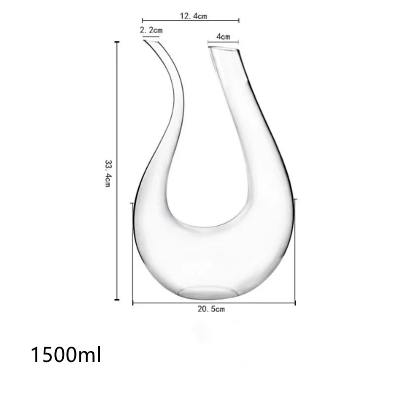 Carafe à vin en verre soufflé à la main en cristal unique de style de luxe