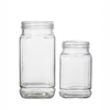 Jars de miel en verre carré de 350 ml de 670 ml avec couvercle en plastique